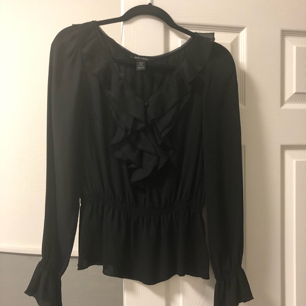 Black silk blouse